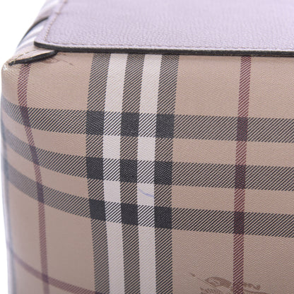 Burberry Grainy Calfskin Haymarket Check Medium Reversible Tote Dusty Pink 25 of 25