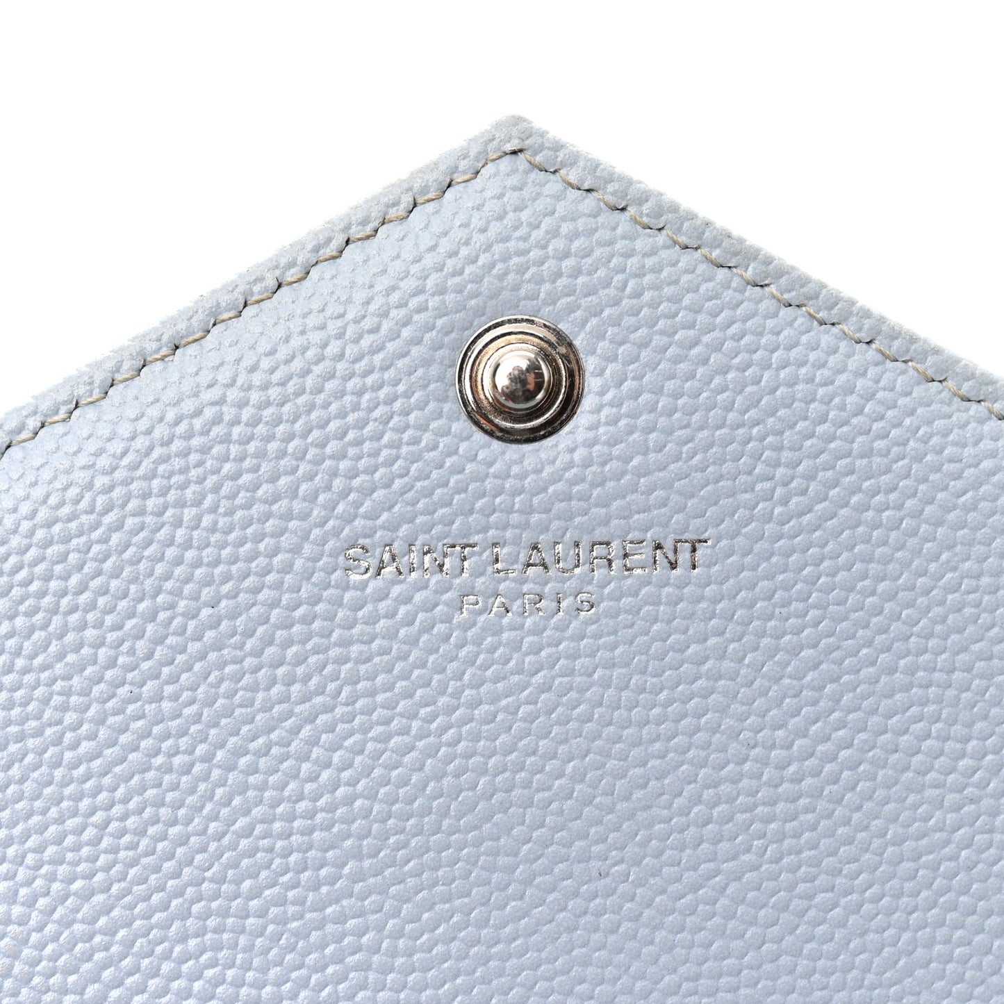 Grain De Poudre Matelasse Chevron Monogram Chain Wallet Sky Blue