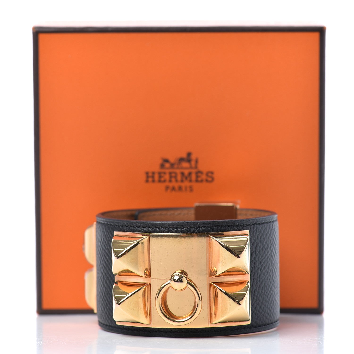 Hermes Epsom Collier de Chien CDC Bracelet S Black 5 of 5