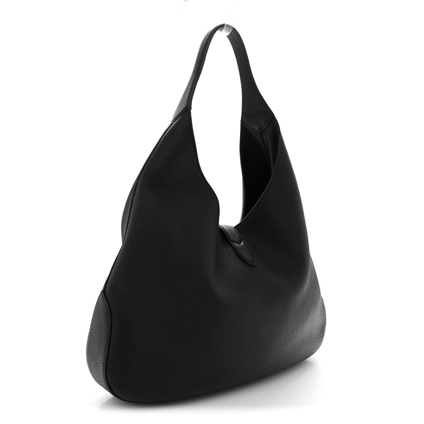 Soft Grained Calfskin Large Jackie Hobo Black