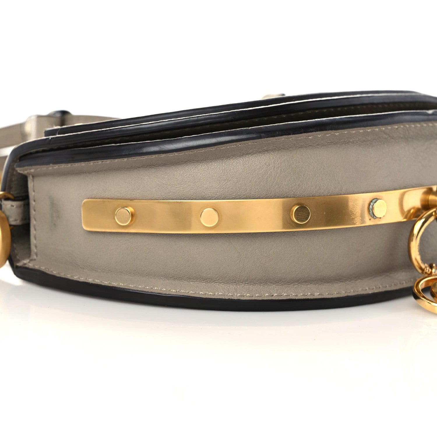 Chloe Calfskin Small Nile Bracelet Minaudiere Bag Motty Grey 4 of 13