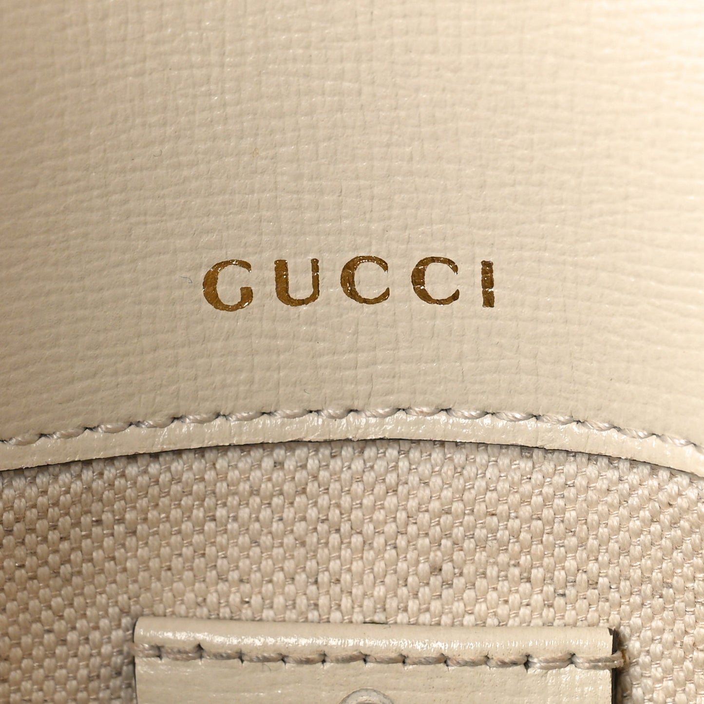 GG Supreme Monogram Web Mini Horsebit 1955 Shoulder Bag Beige Mystic White