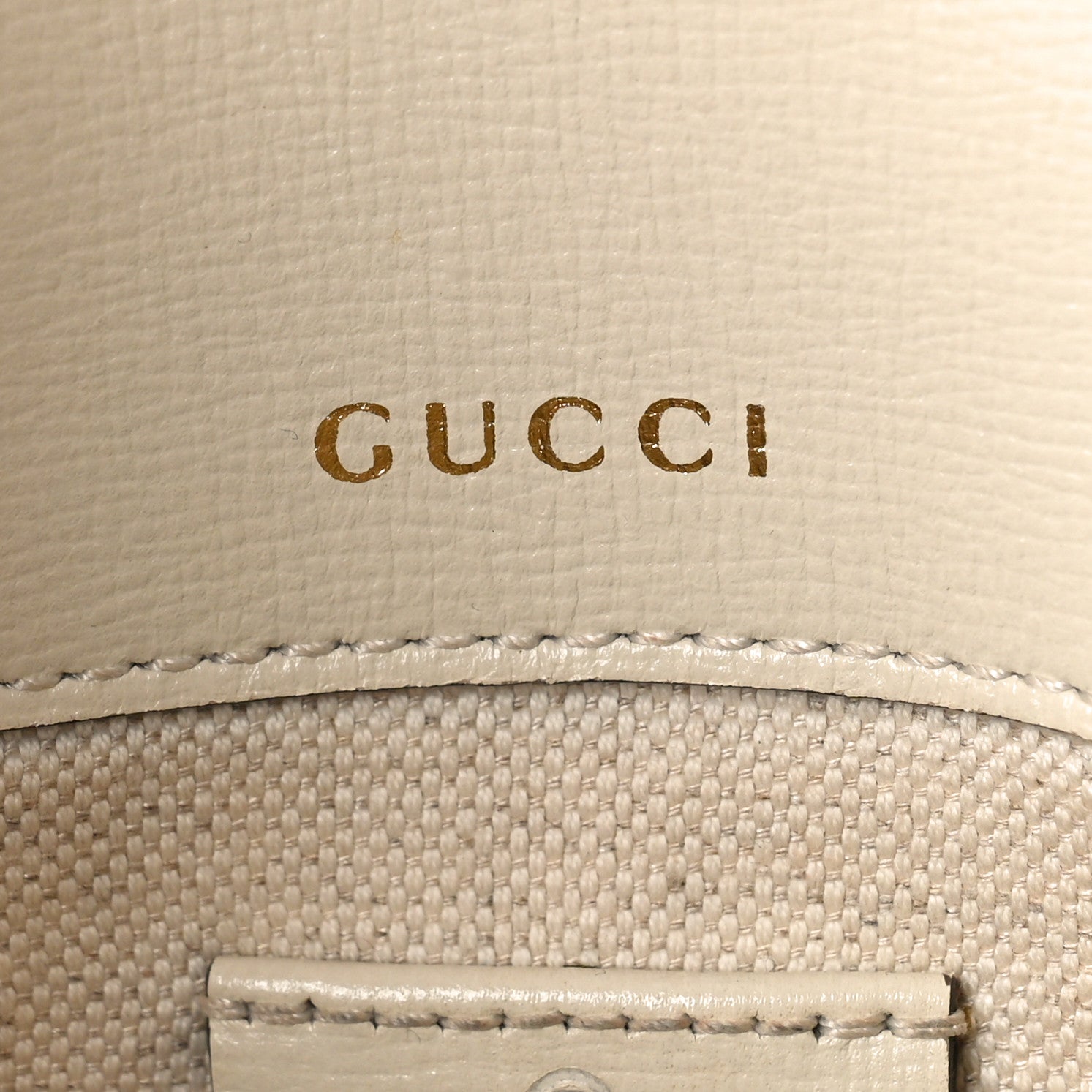 Gucci GG Supreme Monogram Web Mini Horsebit 1955 Shoulder Bag Beige Mystic White 7 of 10