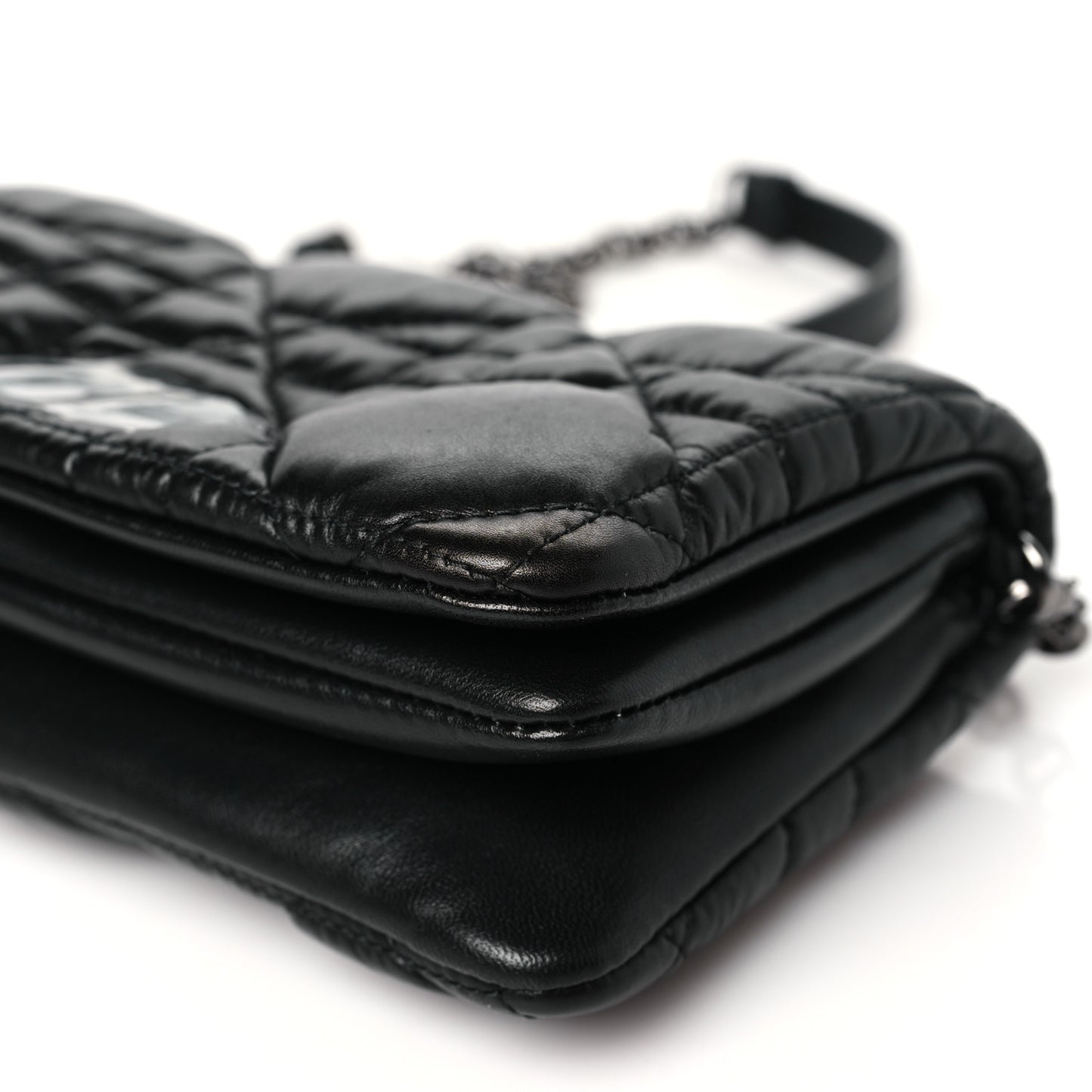 Calfskin Macrocannage Mini Caro Bag Black