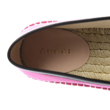 Gucci Canvas Logo Espadrilles 36.5 Cyclamen Rose Black 7 of 10
