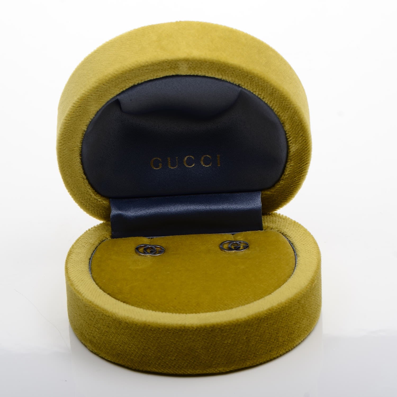 Gucci 18K White Gold GG Tissue Stud Earrings 4 of 4