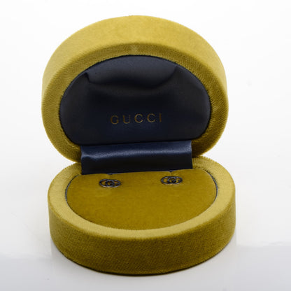 Gucci 18K White Gold GG Tissue Stud Earrings 4 of 4