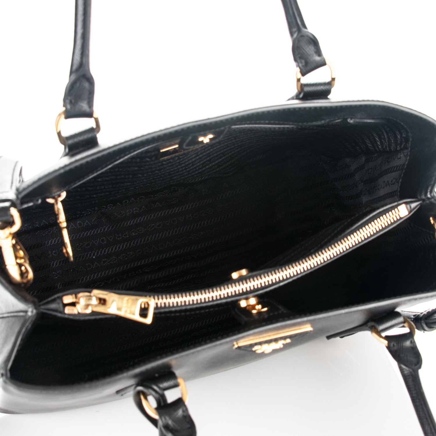 Prada Saffiano Lux Medium Tote Nero Black 5 of 8