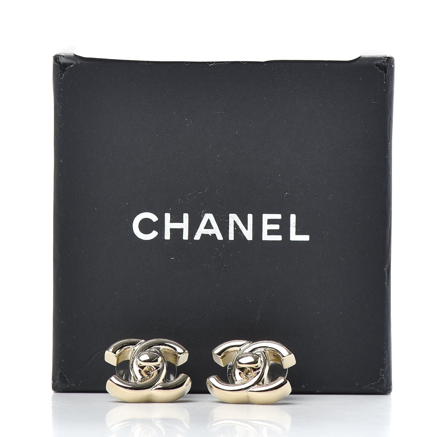 Chanel CC Turnlock Earrings Gold 5 of 5