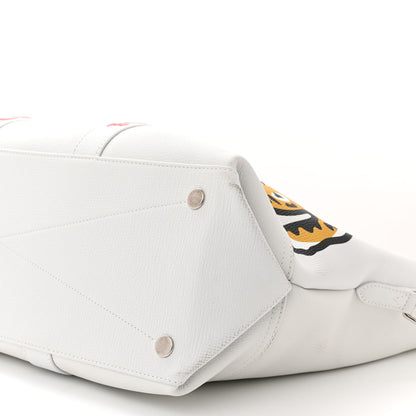 Louis Vuitton X NIGO Calfskin Tiger Journey Tote White 8 of 13