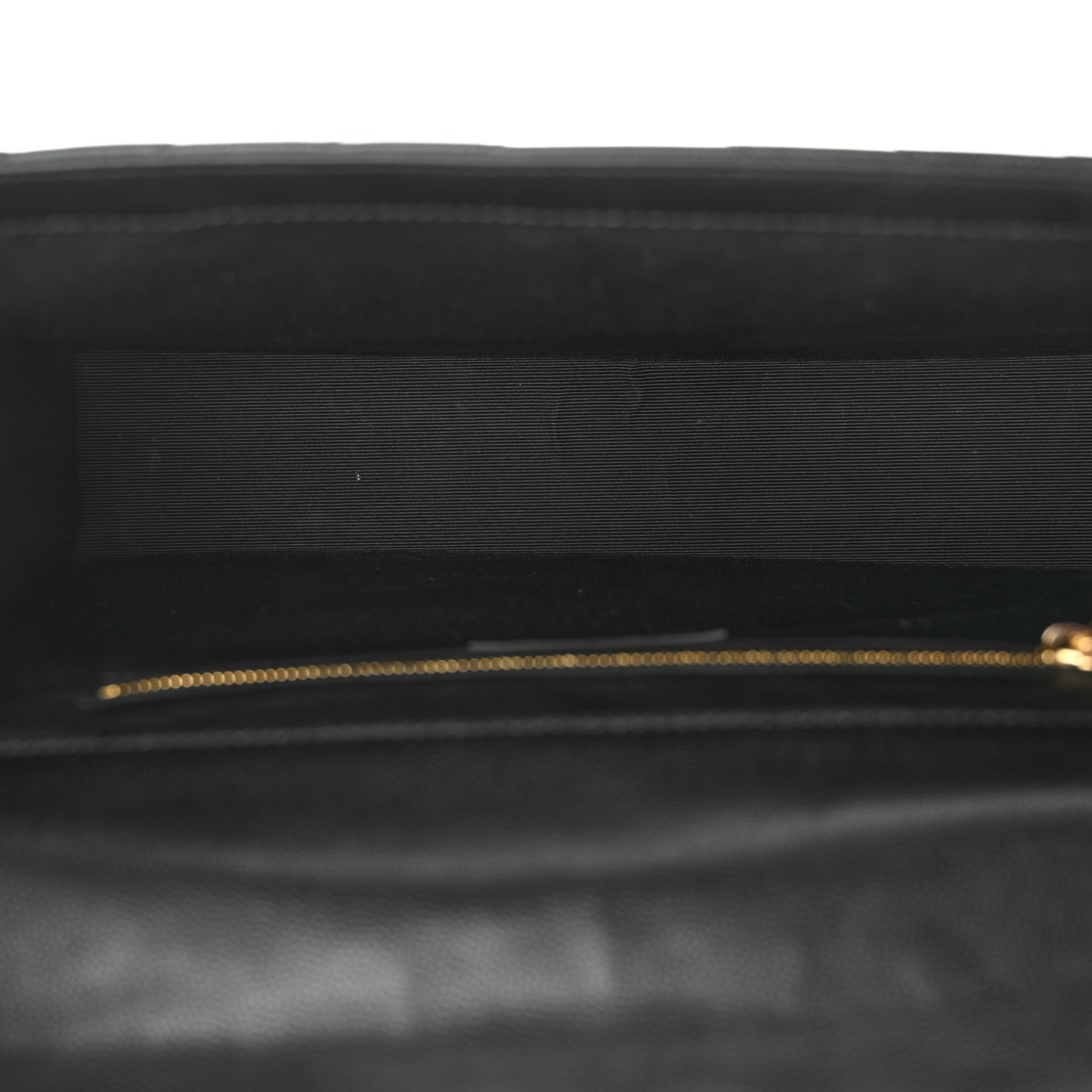 Grain De Poudre Matelasse Chevron Large Monogram Satchel Black