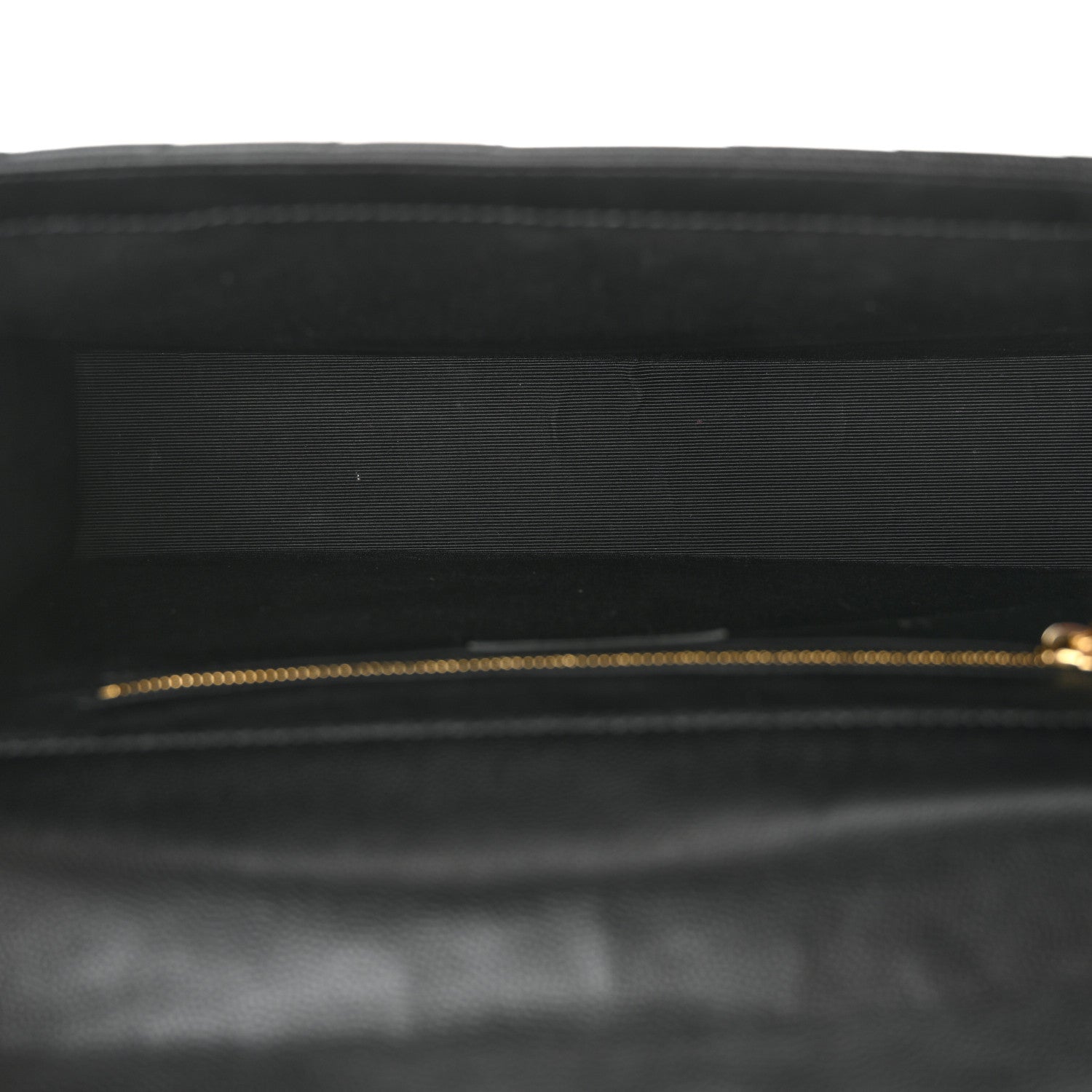 Saint Laurent Grain De Poudre Matelasse Chevron Large Monogram Satchel Black 5 of 10
