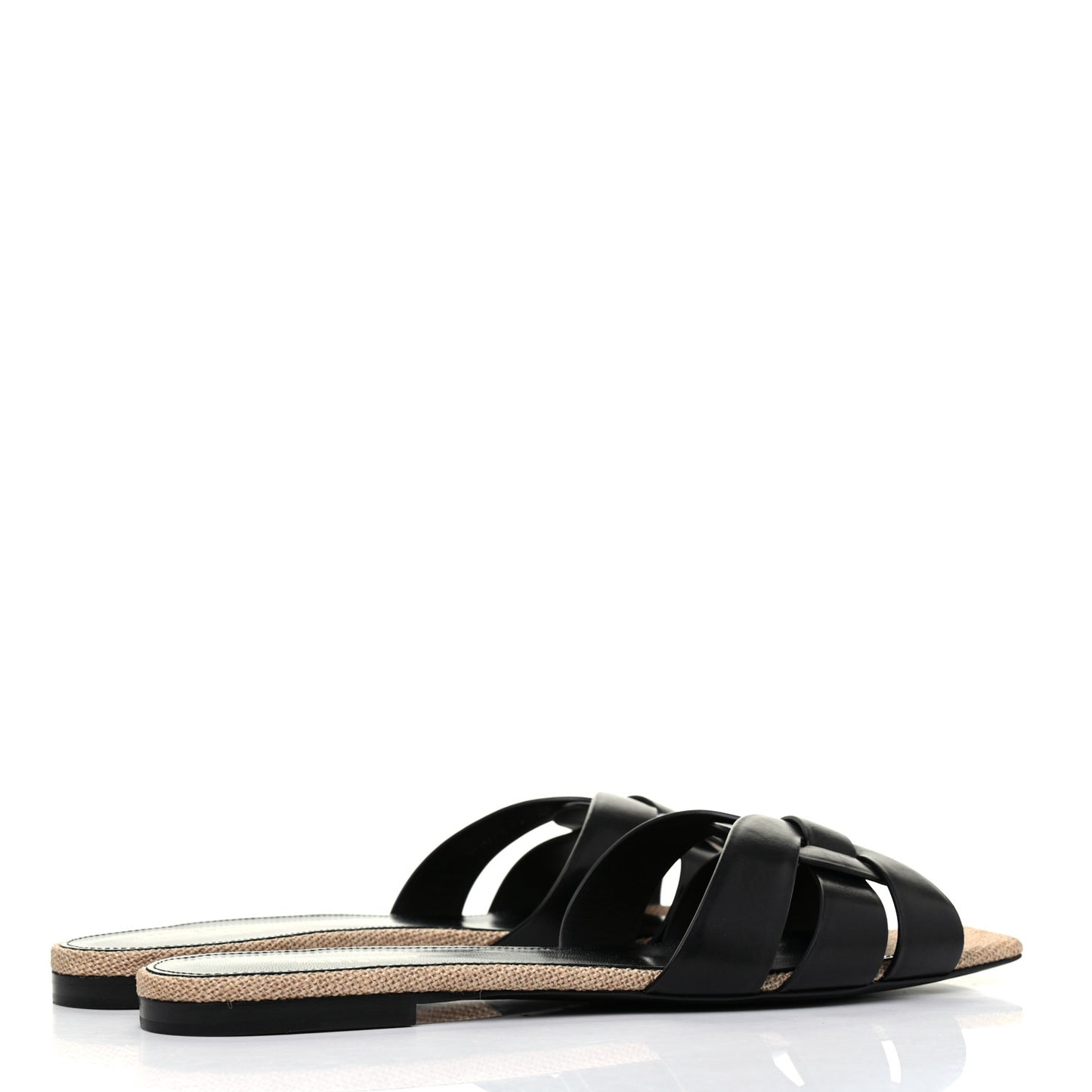 Calfskin Nu Pied 05 Slide Sandals 41 Black