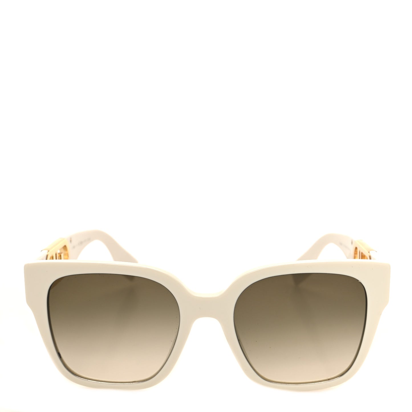 Acetate O'Lock Square Sunglasses FE40063I White