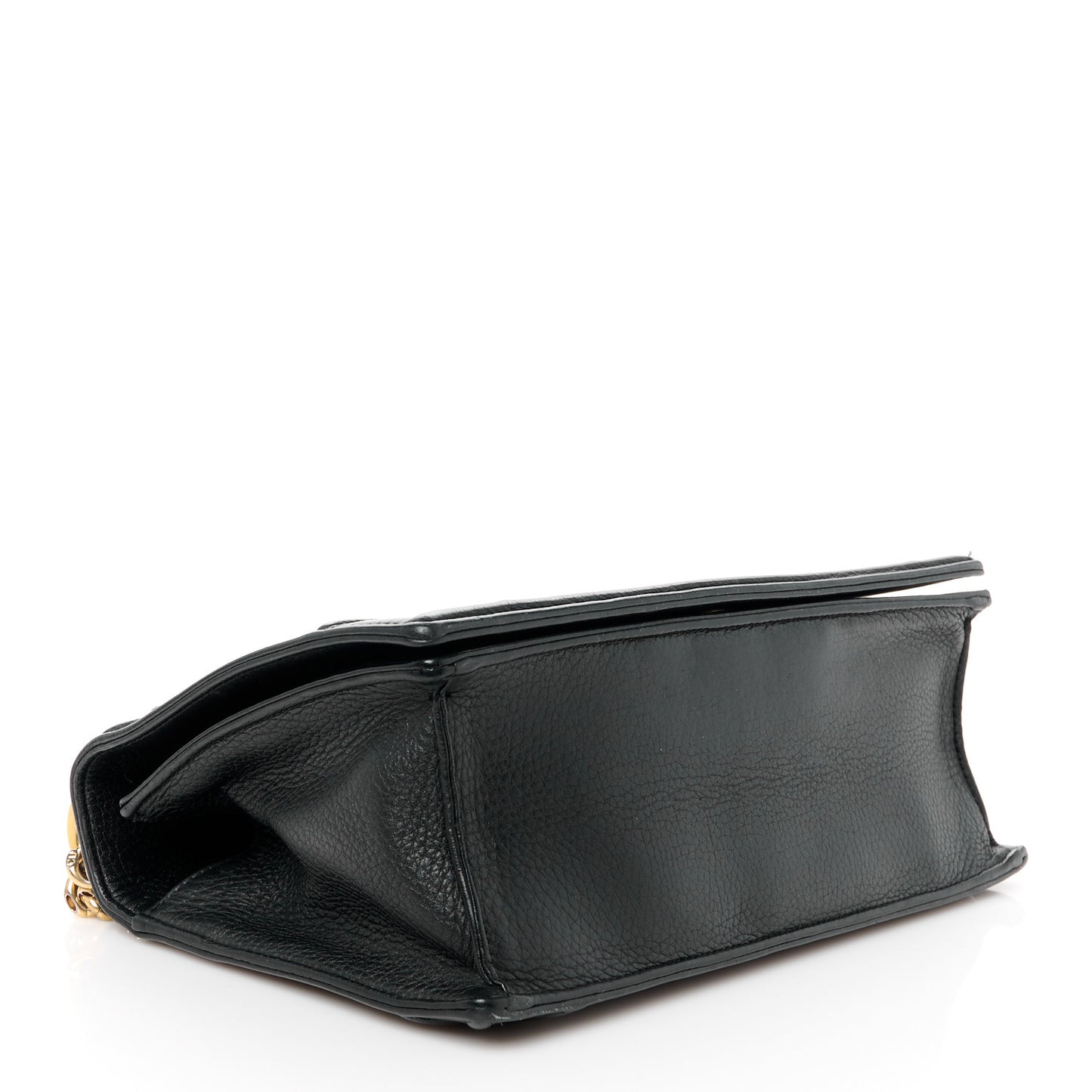 Grained Calfskin Medium Diorama Flap Bag Black