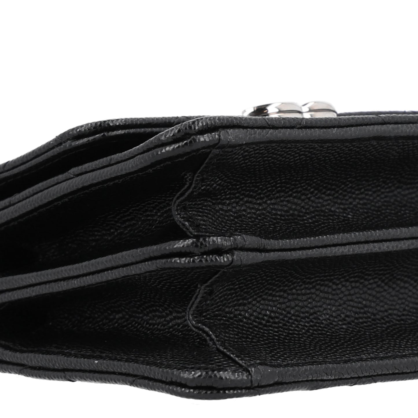 Caviar Quilted Pick Me Up Clutch With Chain Black