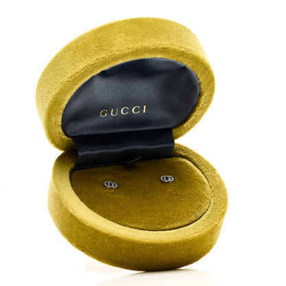 Gucci 18K White Gold Diamond Mini Running G Earrings 5 of 5