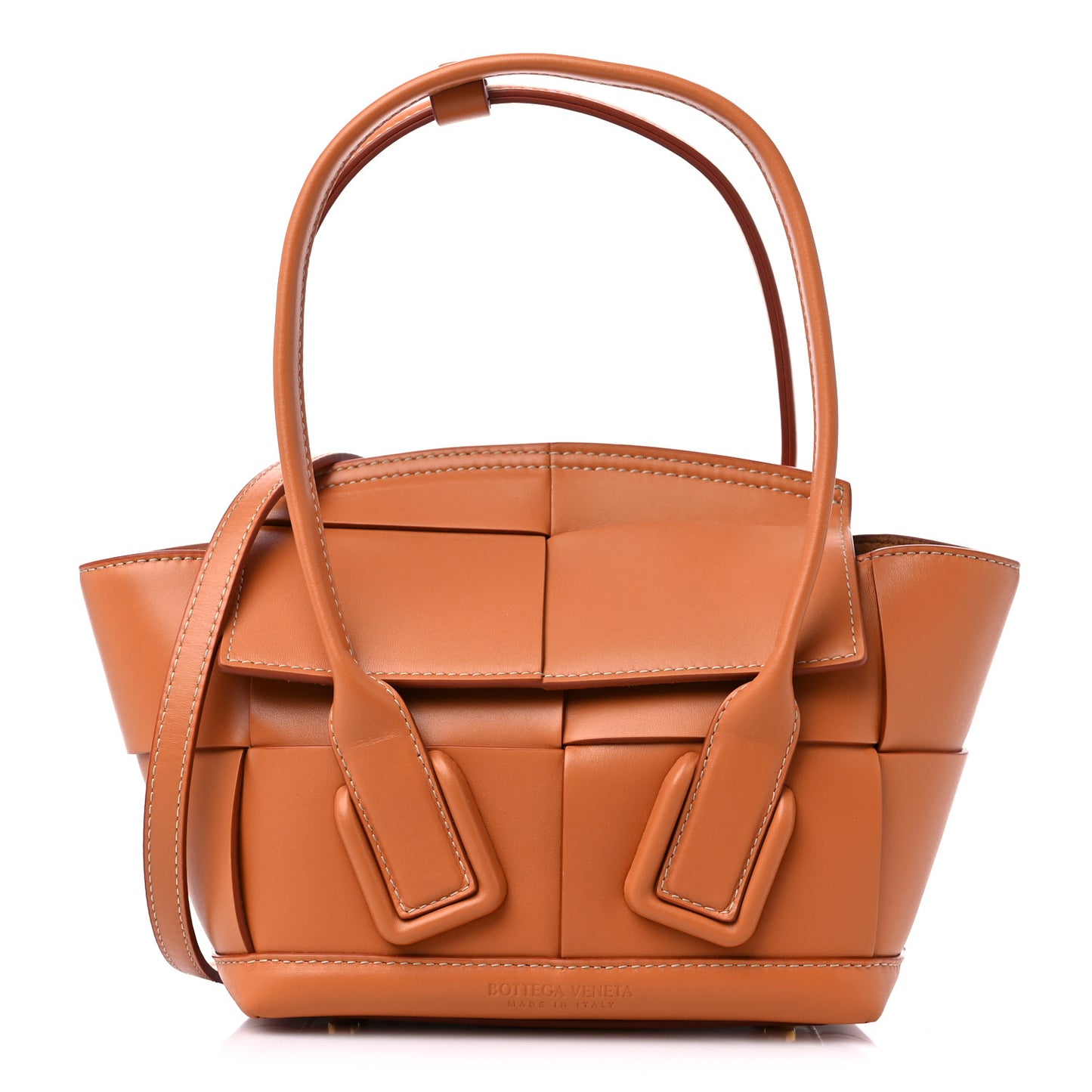 French Calfskin Maxi Intrecciato Mini Arco Clay
