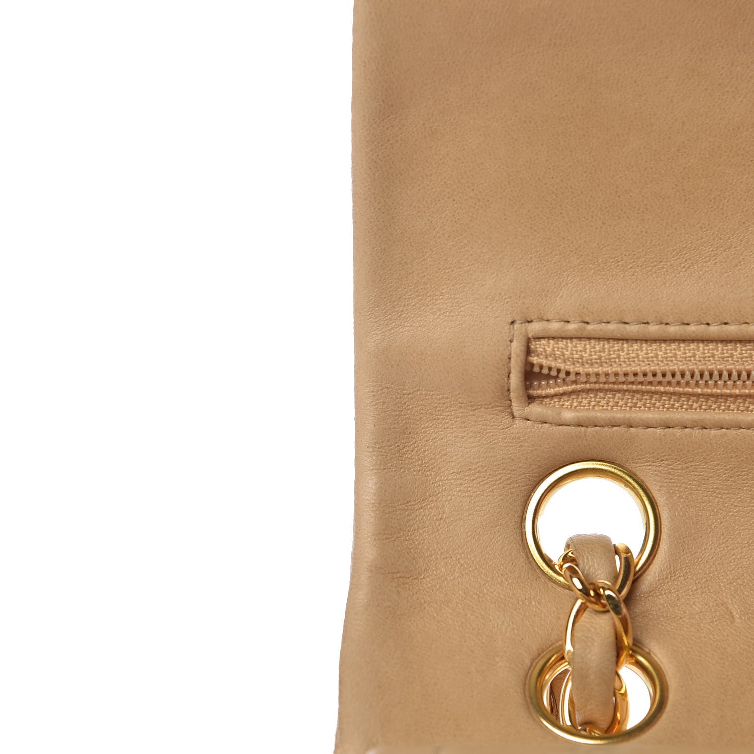 Chanel Lambskin Quilted Small Double Flap Beige 14 of 20
