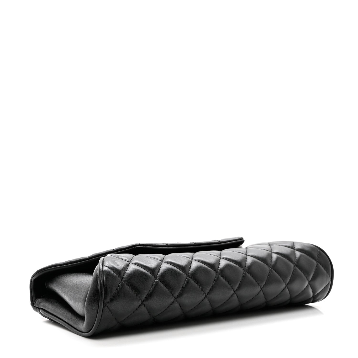 Chanel Lambskin Quilted Fold Up Again Clutch Black 4 of 8