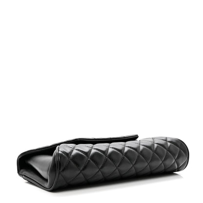 Chanel Lambskin Quilted Fold Up Again Clutch Black 4 of 8