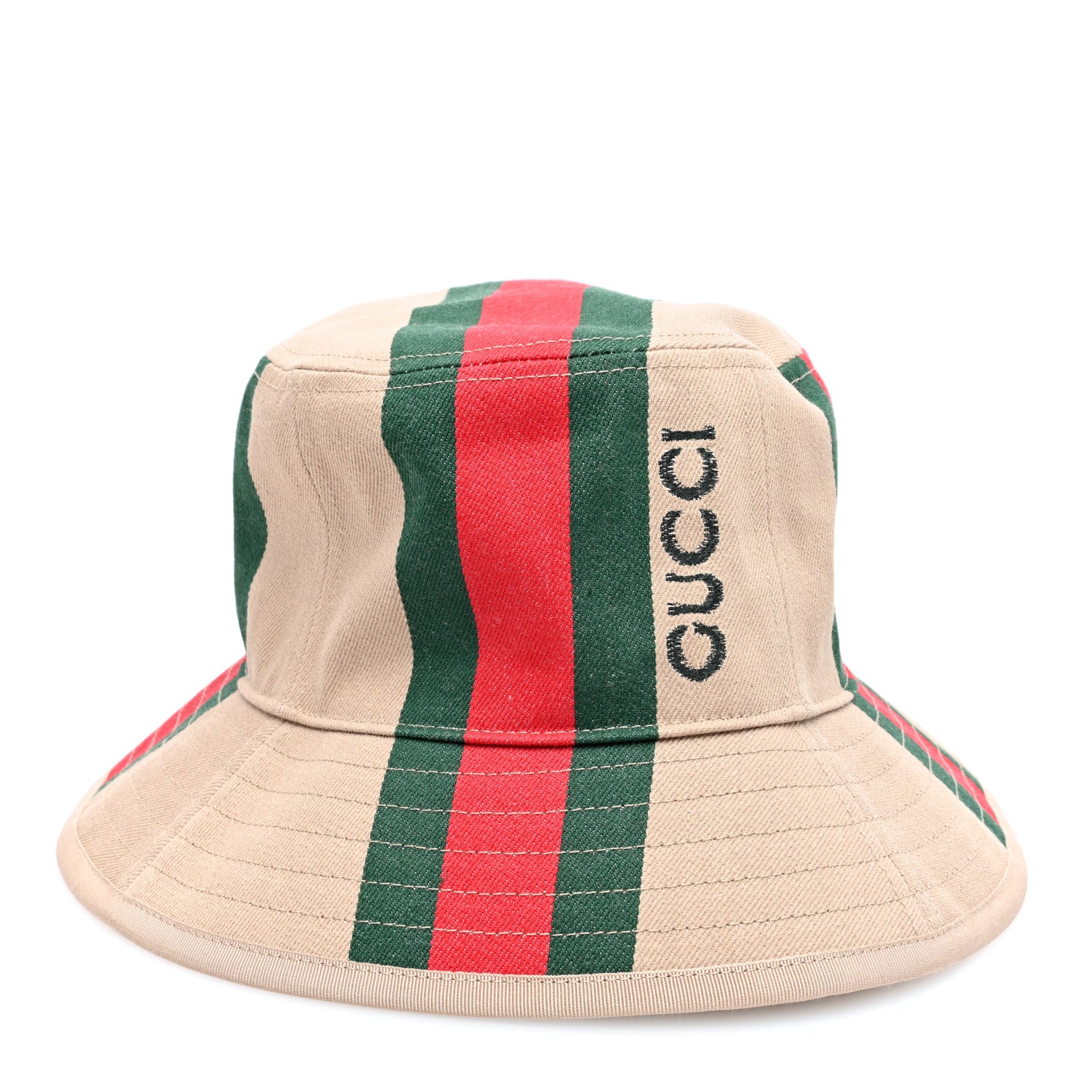 Gucci Monogram Canvas Web Bucket Hat L Beige 3 of 8