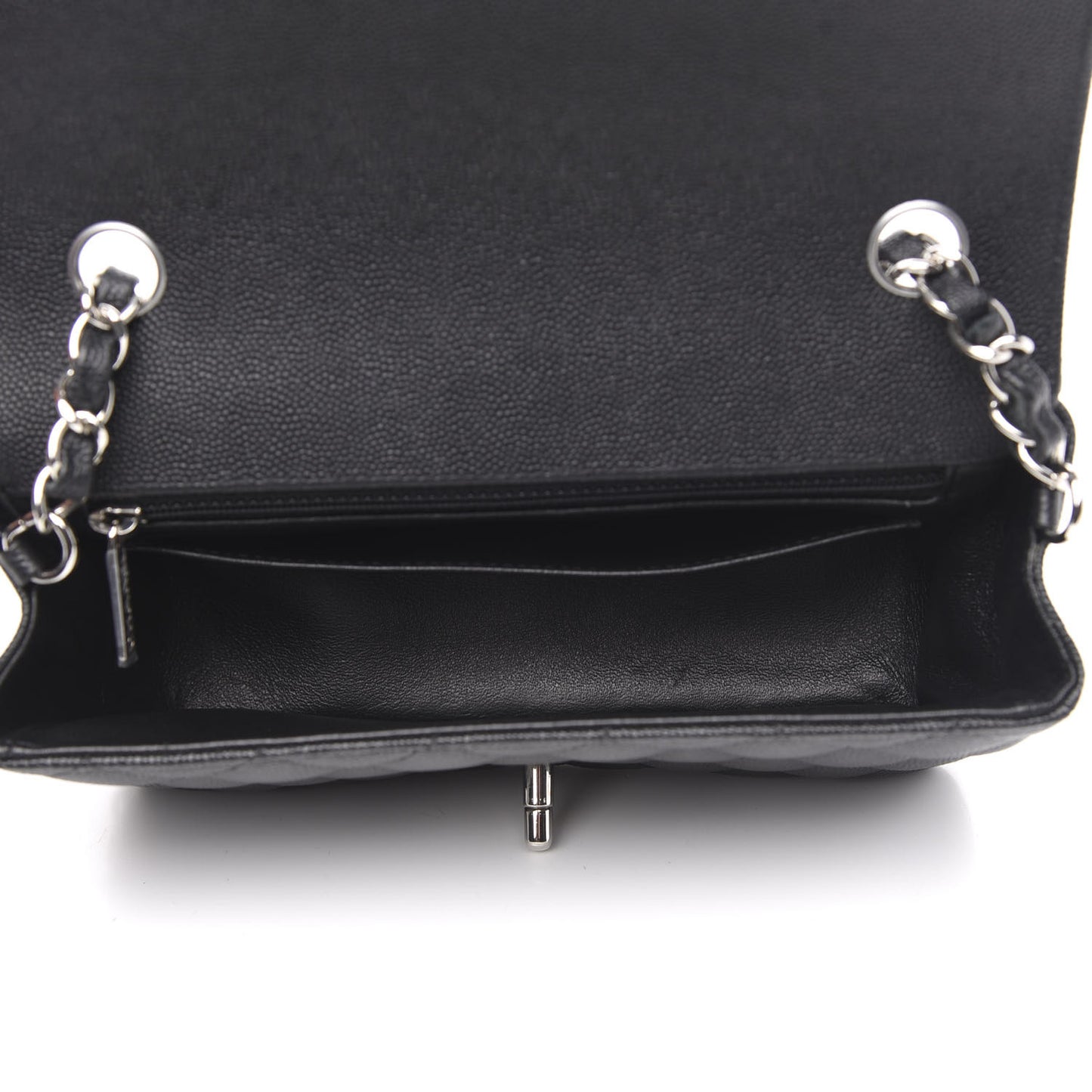 Caviar Quilted Mini Rectangular Flap Black