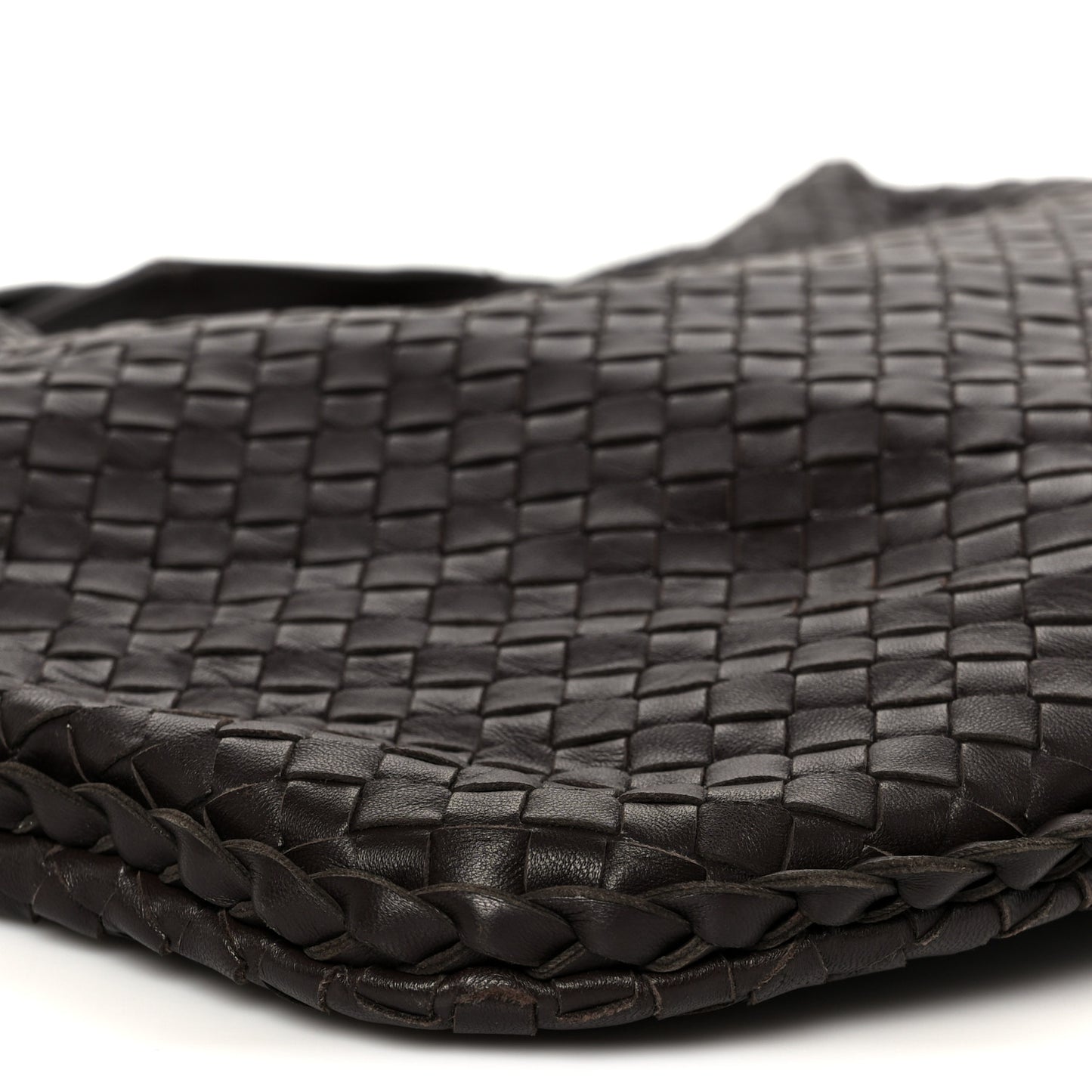 Nappa Intrecciato Medium Veneta Hobo Ebano