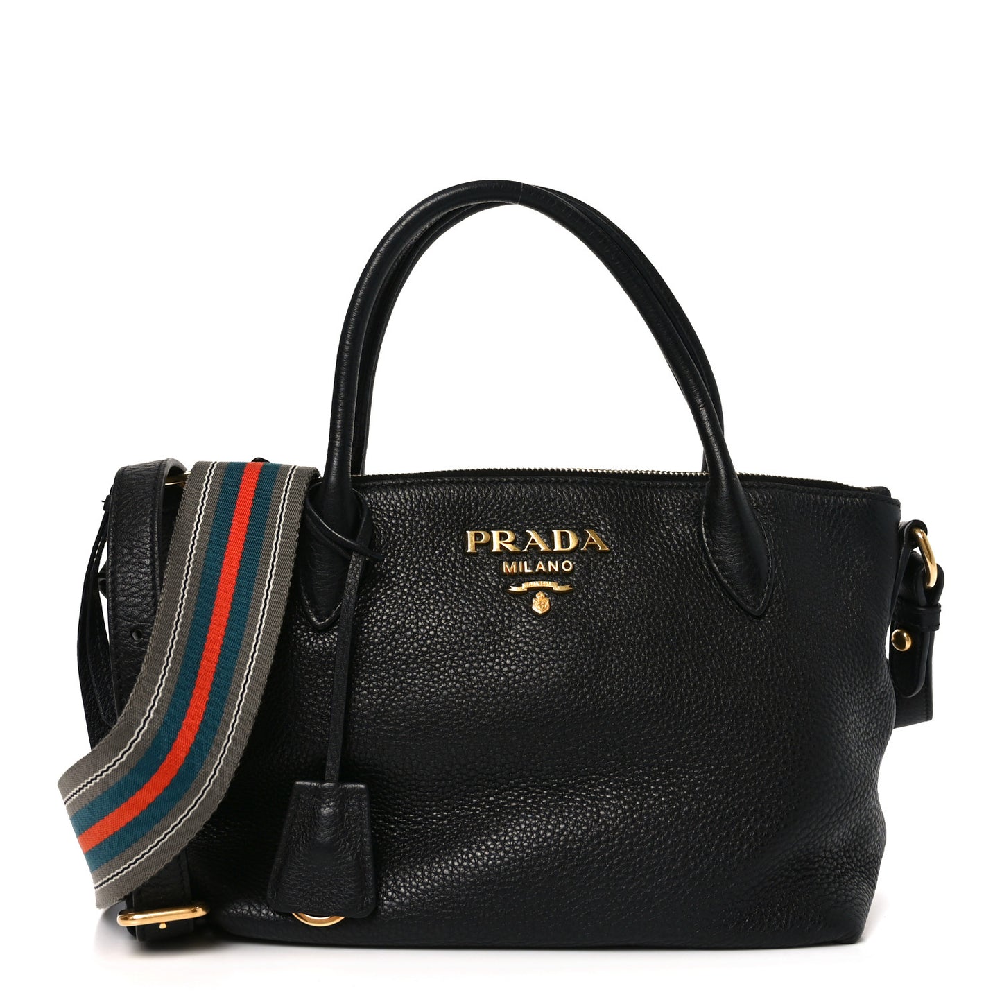 Vitello Daino Small Tote Black