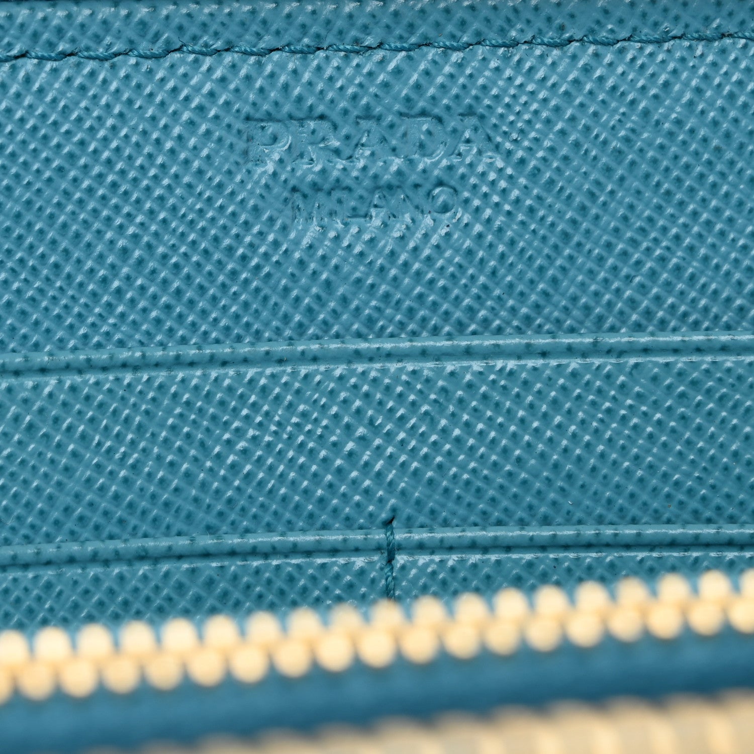 Prada Saffiano Metal Zip Around Wallet Voyage 6 of 8