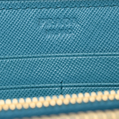 Prada Saffiano Metal Zip Around Wallet Voyage 6 of 8