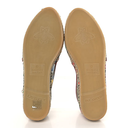 Gucci GG Supreme Monogram Tian Womens Espadrilles 37 Beige Multicolor Red 5 of 9