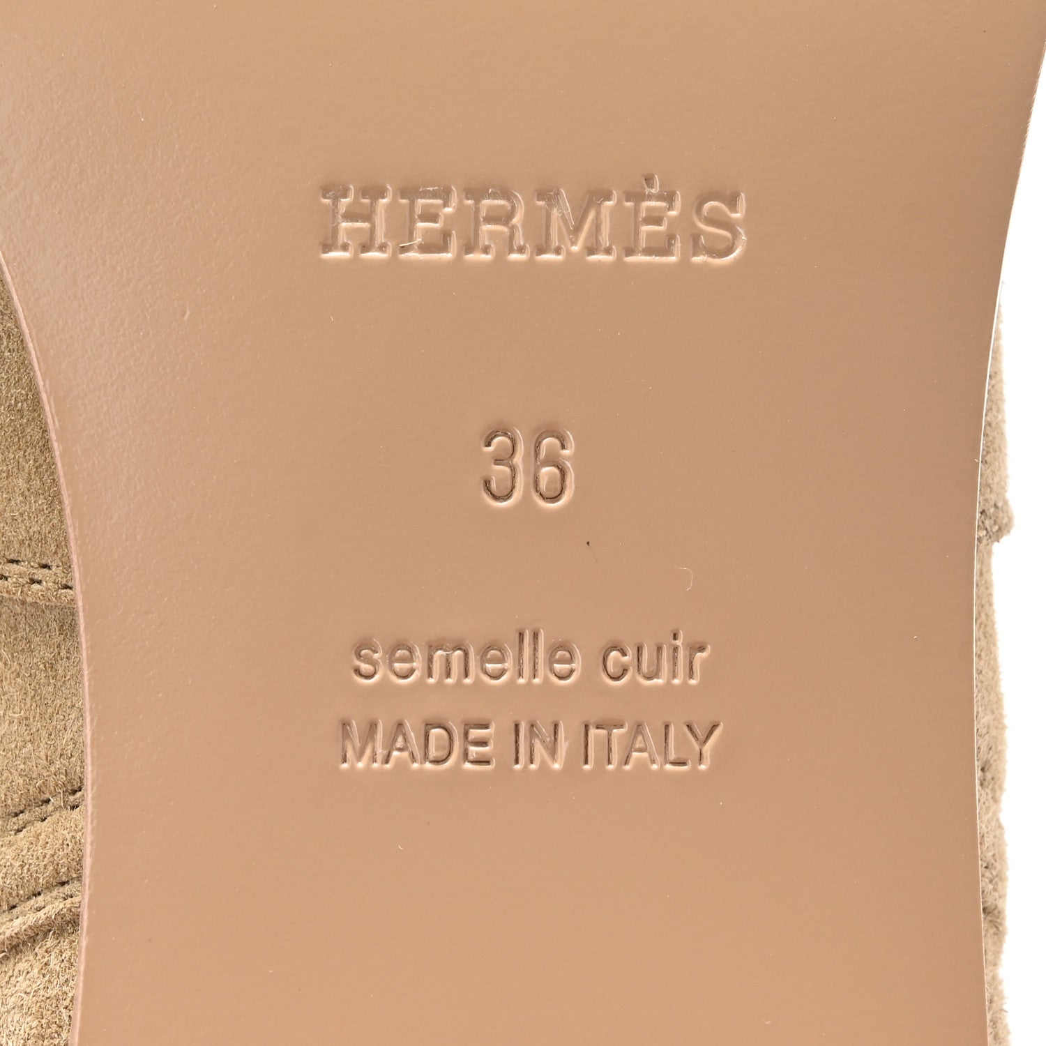 Hermes Suede Frenchie 50 Ankle Boots 36 Beige Gobi 7 of 10