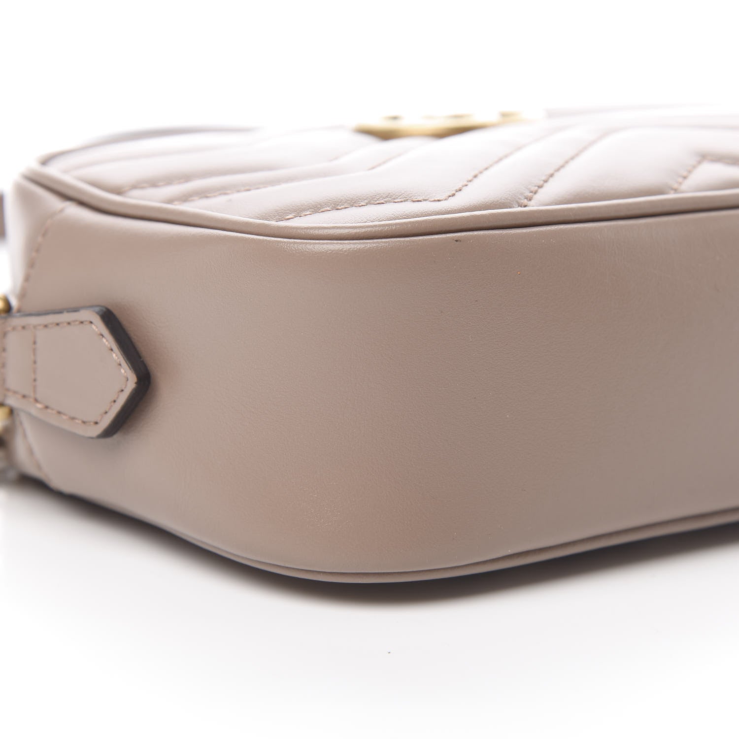 Gucci Calfskin Matelasse Mini GG Marmont Chain Shoulder Bag Porcelain Rose 9 of 15