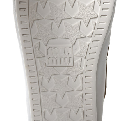 Miu Miu Vitello Deco Boat Loafers 39.5 White 7 of 9