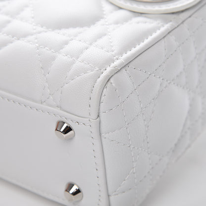 Christian Dior Lambskin Cannage Mini Lady Dior White 10 of 11