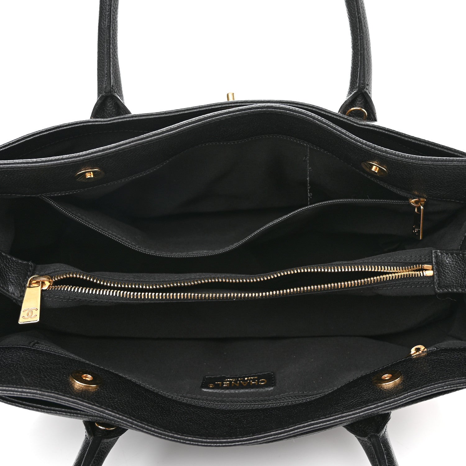 Chanel Calfskin Cerf Executive Shopper Tote Black 5 of 16