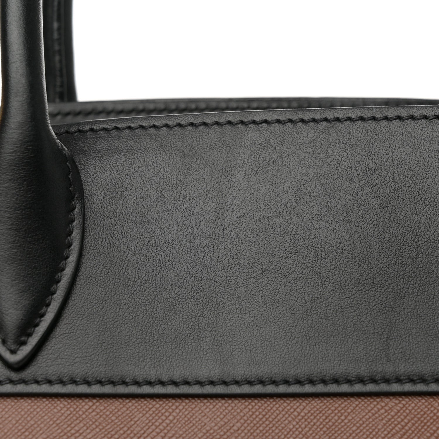 Prada Saffiano City Calfskin Medium Esplanade Tote Palissandro Black 16 of 16