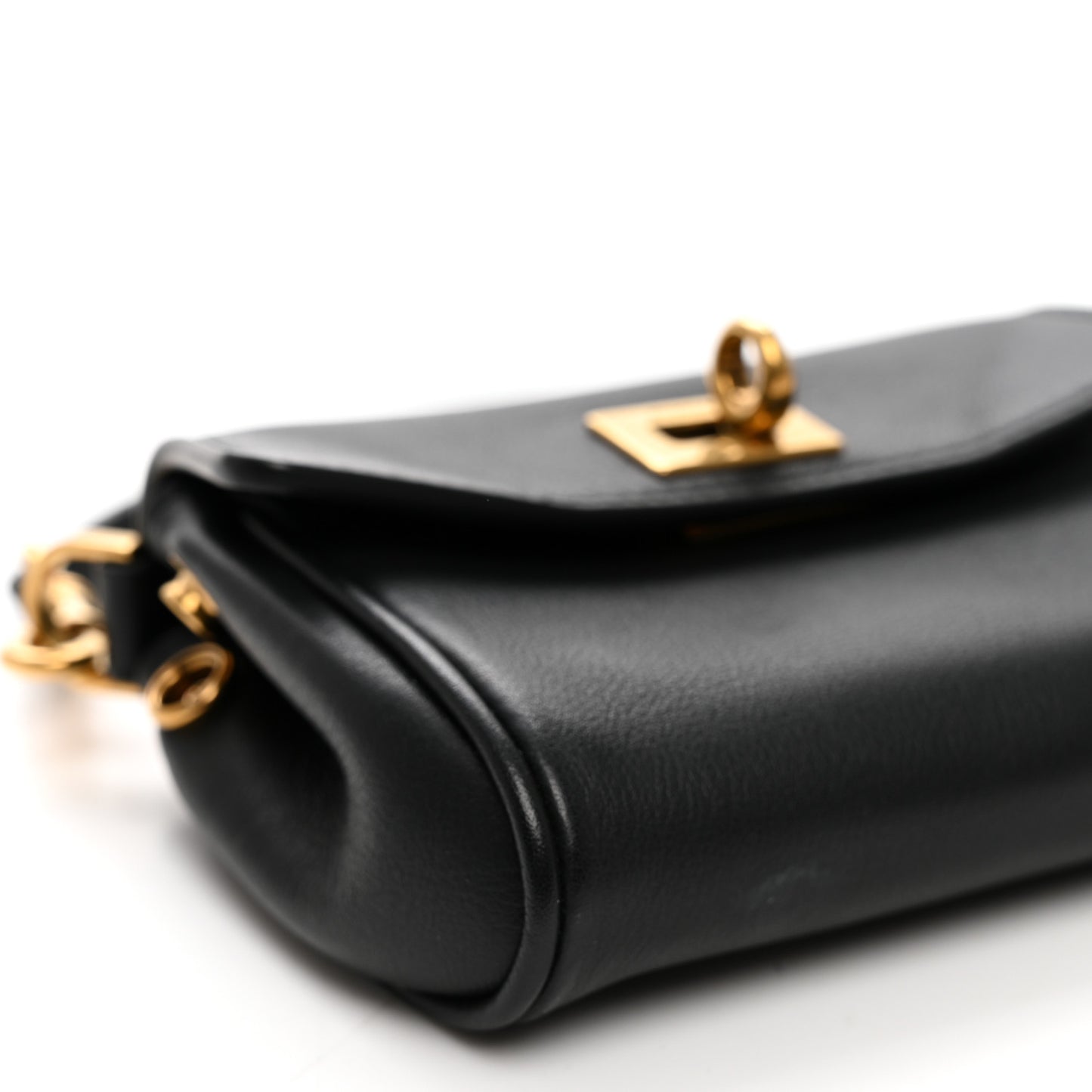 Smooth Calfskin Rodeo Micro Bag Charm Black