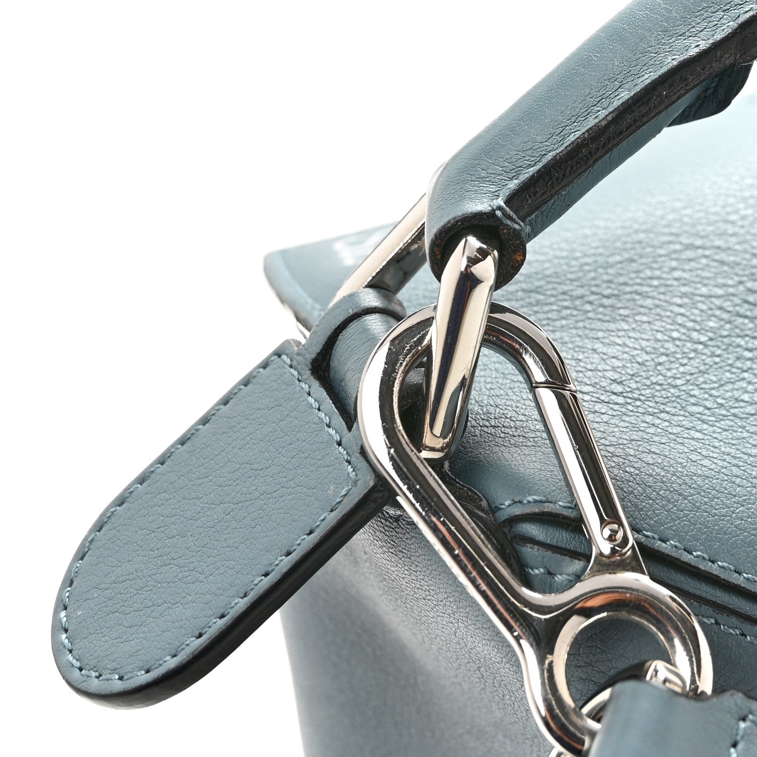 Loewe Calfskin Small Puzzle Bag Stone Blue 12 of 15