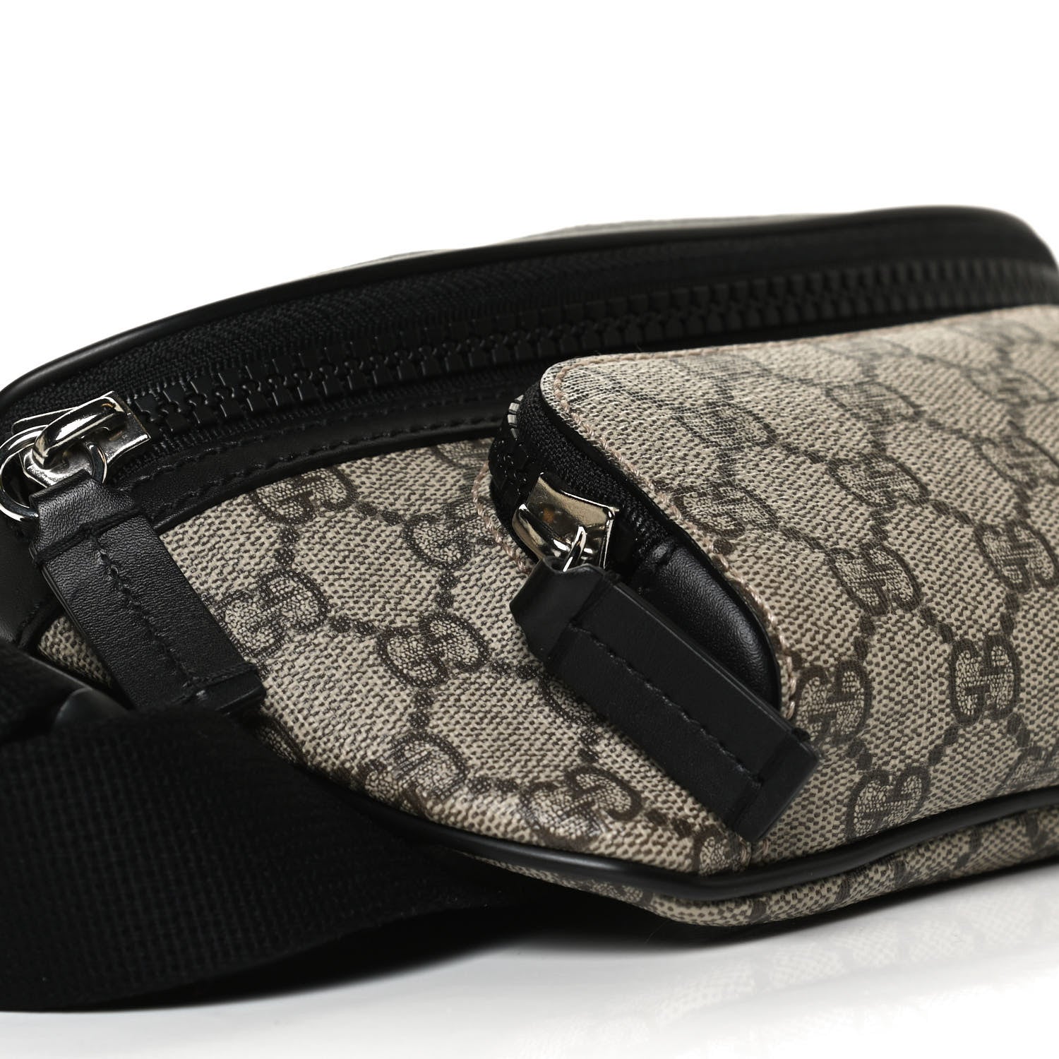 Gucci GG Supreme Monogram Belt Bag Black 9 of 12