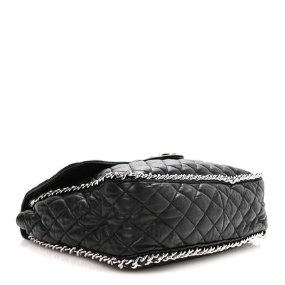 Chanel Washed Lambskin Quilted Maxi Chain Around Flap Black 4 of 10
