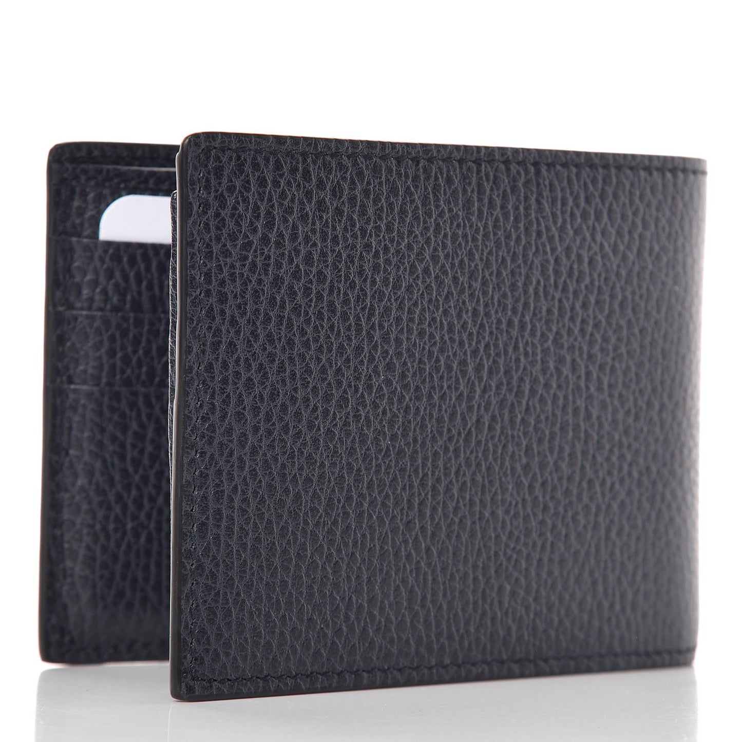 Calfskin Bi-Fold Wallet Dark Blue