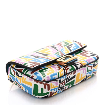Fendi X SARAH COLEMAN Vitello Liberty Ceylon Micro FF Fish Eye Embossed Nano Baguette Charm Multicolor Cyber Blue 4 of 8
