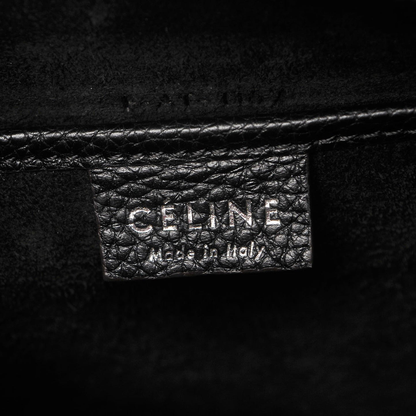 Drummed Calfskin Nano Luggage Black
