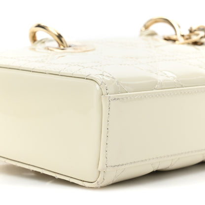 Christian Dior Patent Cannage Small Lady D-Joy White 8 of 11