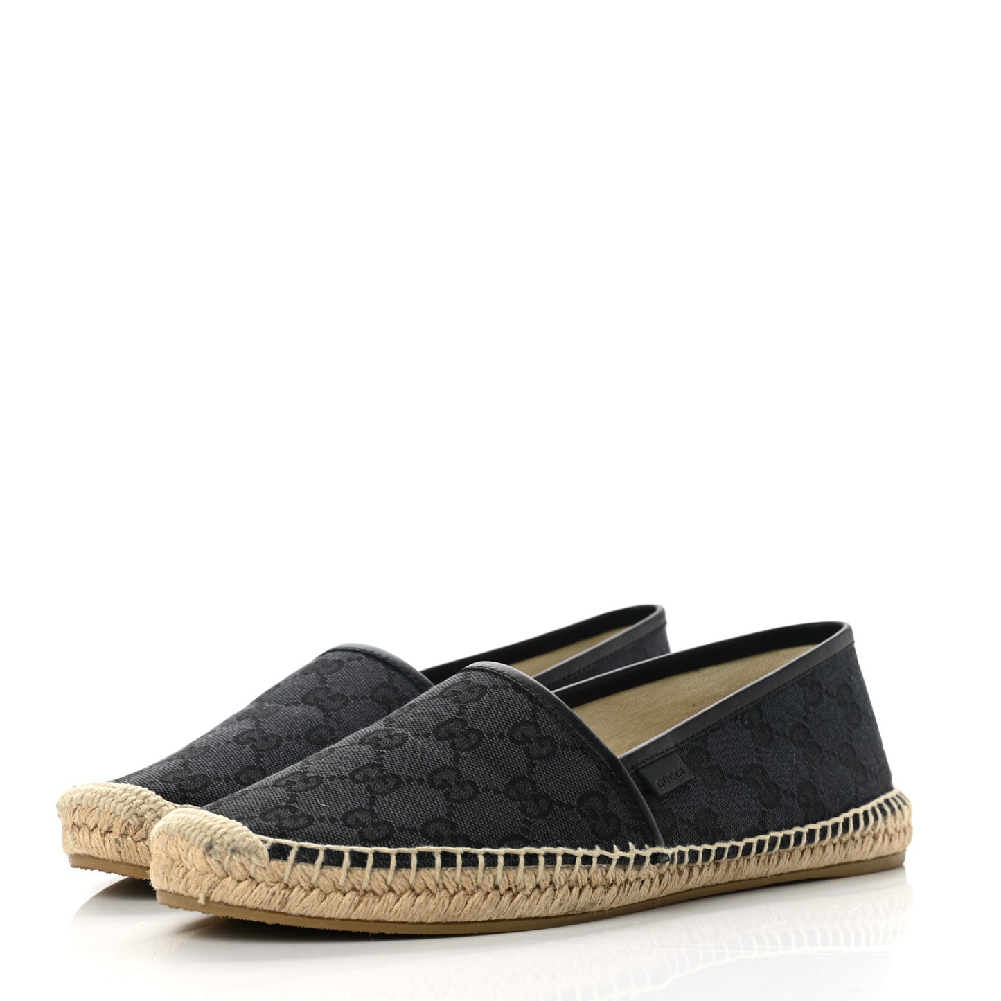 Monogram Espadrilles 40 Black