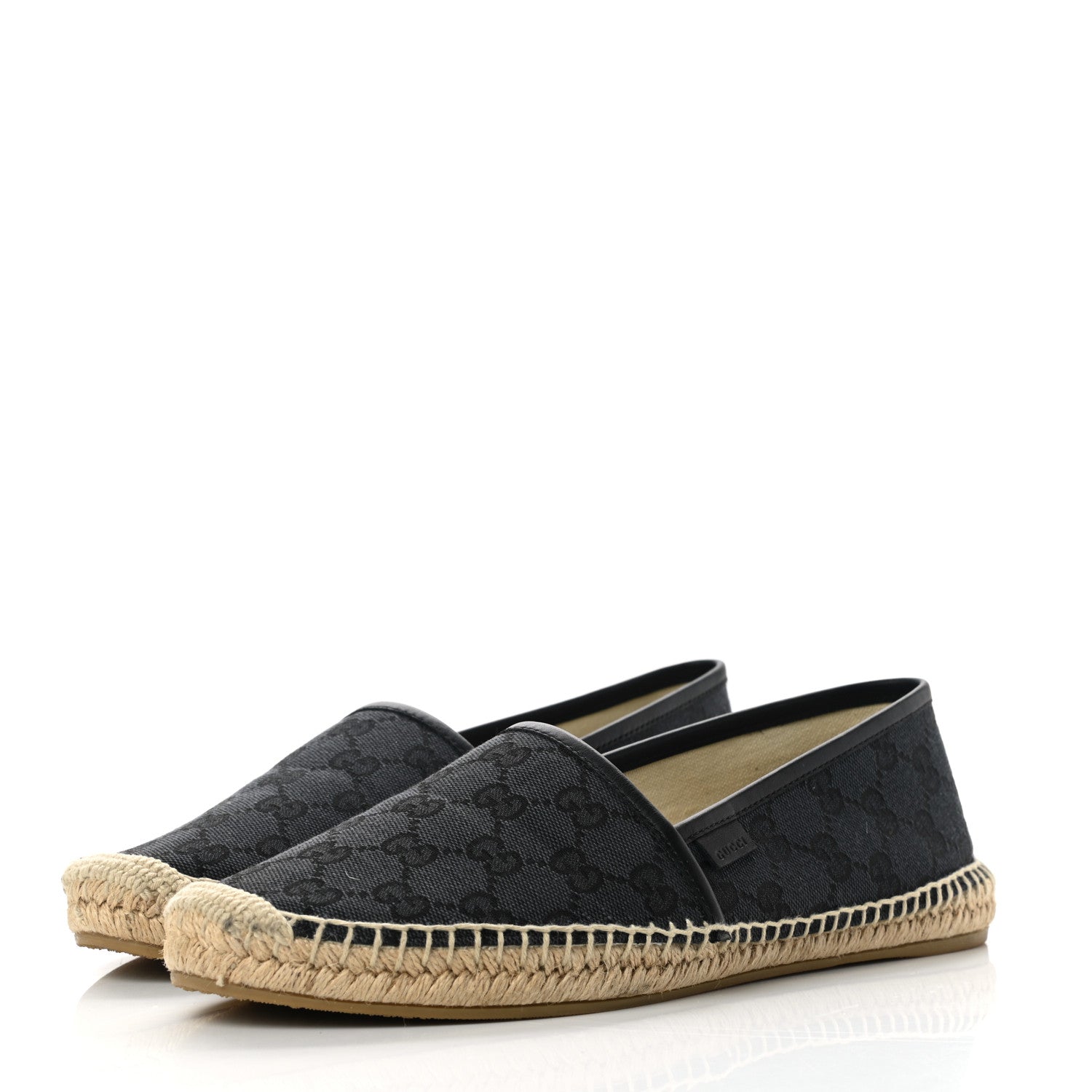 Gucci Monogram Espadrilles 40 Black 3 of 9