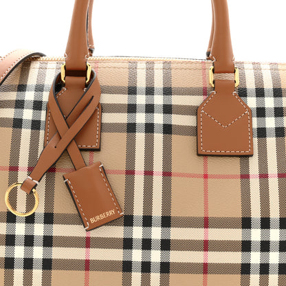 Burberry Horseferry Check Medium Bowling Bag Tan 14 of 19