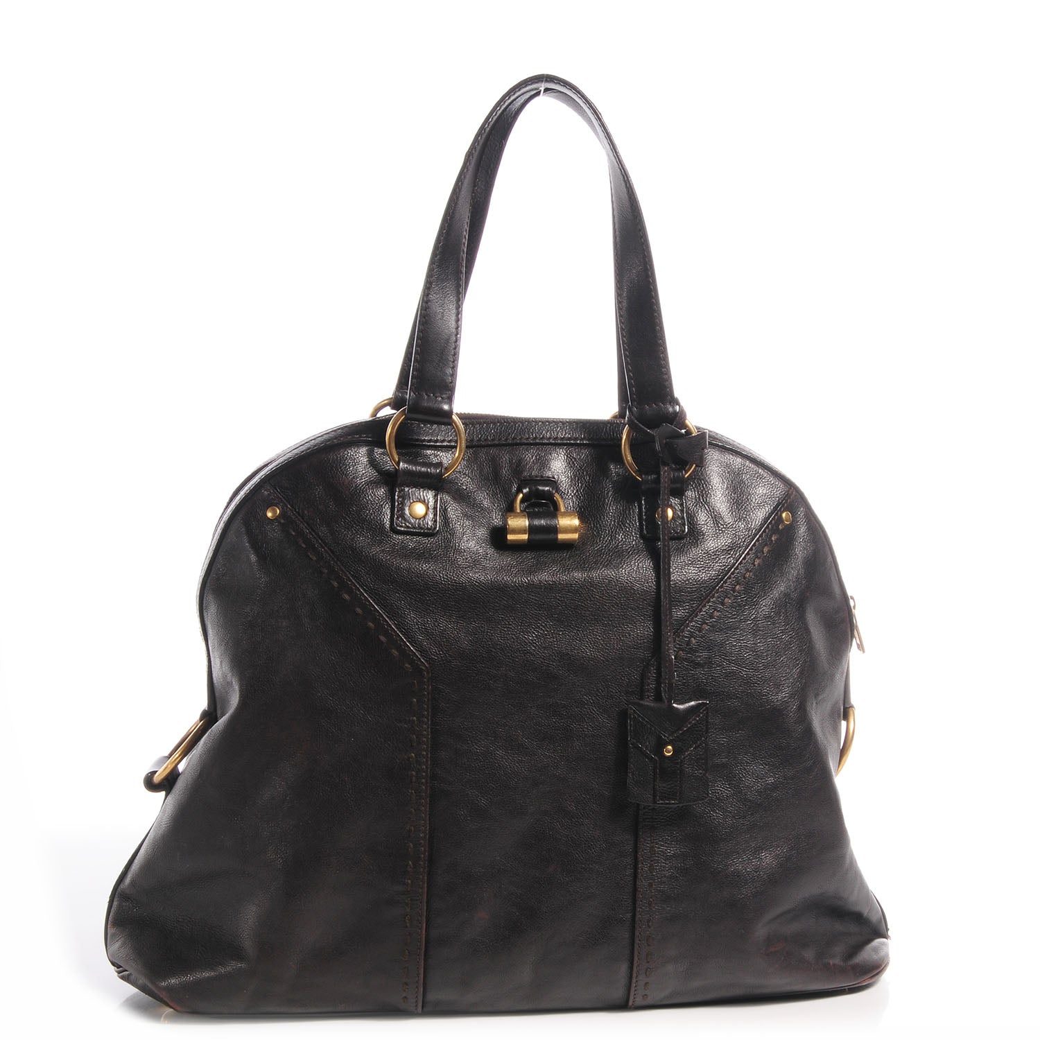 Saint Laurent Leather Oversized Muse Brown 1 of 9